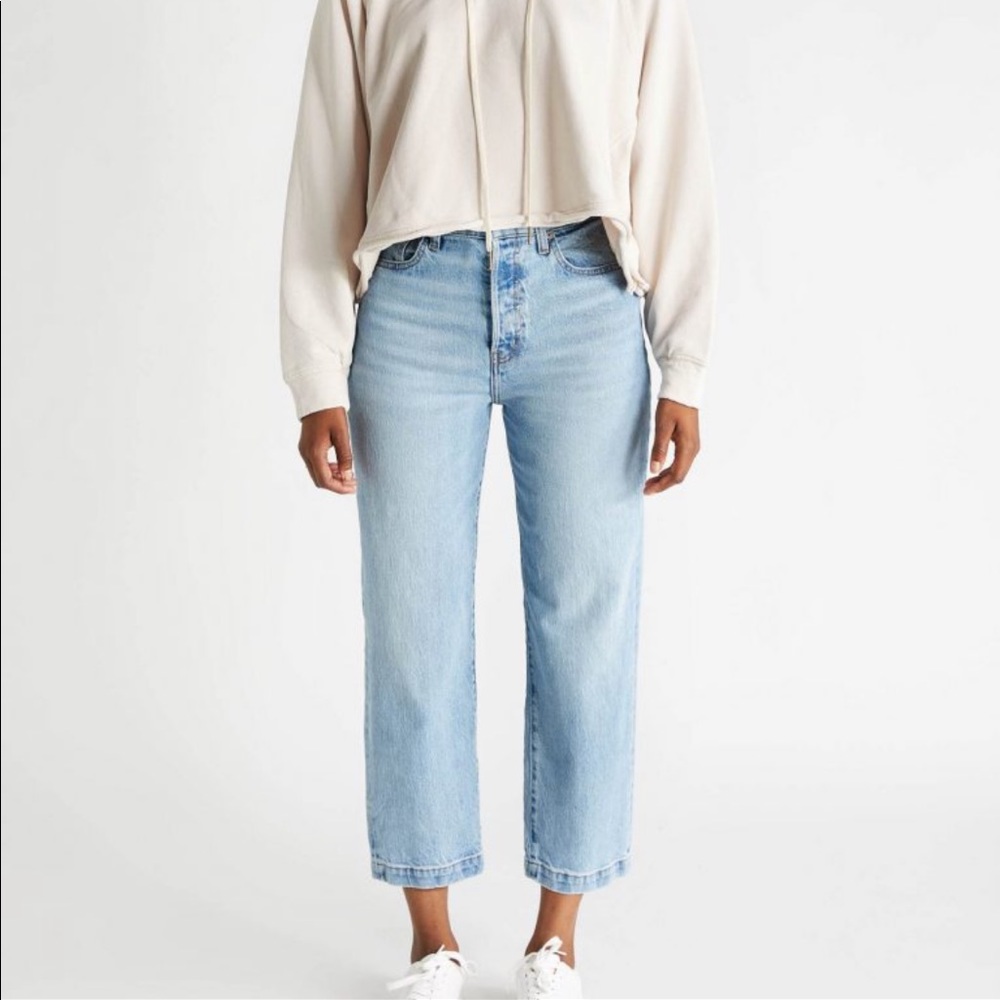 Etica Denim Boyfriend Straight Crop Jeans